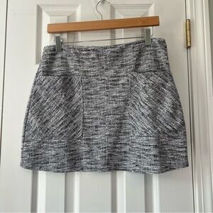 Le Lis Black and White Textured Mini Skirt